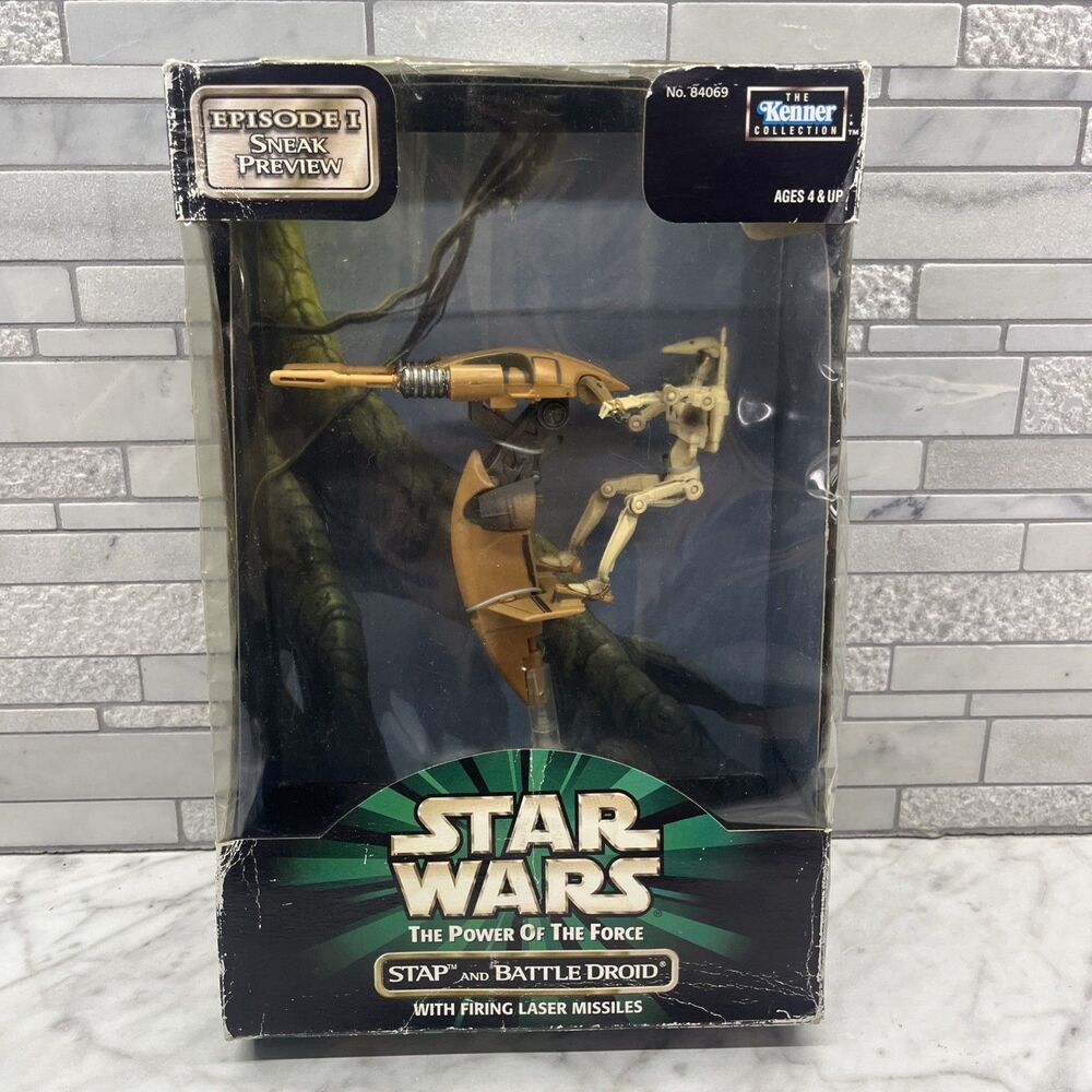 Vintage 1998 Kenner - Star Wars The Power of The Force Stap and Battle Droid
